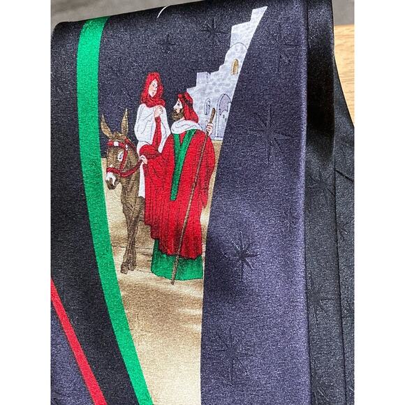 Men's Tie Holiday Traditions By Hallmark Christmas Manger - Picture 4 of 8